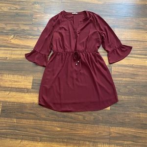 XL Maurices 3/4 Bell Sleeve Above the Knee Dress